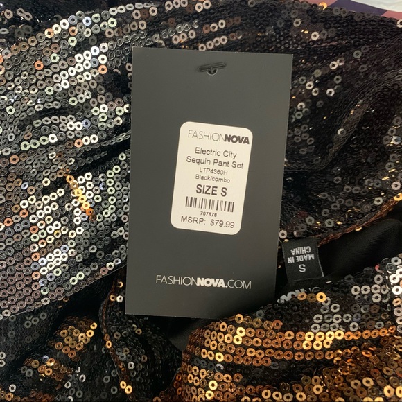 Fashion Nova Electric city sequin pantsuit set - Picture 4 of 7